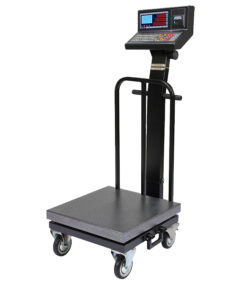 باسکول محک 200 کیلویی 13000 پلاس چاپگردار سینی گالوانیزه چرخدار