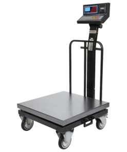 باسکول محک 500 کیلویی 13000 پلاس چاپگردار سینی گالوانیزه چرخدار